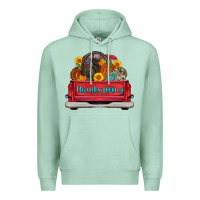 Seafoam thanksgiving truck turkey pumpkin Premium Hoodie - AdoDesignShop