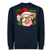 Navy christmas pig Heavyweight Sweatshirt - RanaPortraitStore