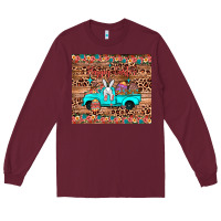 Burgundy happy easter truck Long Sleeve Tee - JahusDesignShop