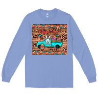 Colony Blue happy easter truck Long Sleeve Tee - JahusDesignShop