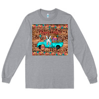 Heather Grey happy easter truck Long Sleeve Tee - JahusDesignShop