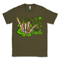 Army Green i don t give a luck Classic Tee - Artiststas