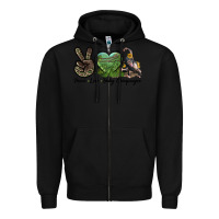 Black Leopard Peace Love Baby Chimpanzee Zipper Hoodie - LillyAllenDesigns