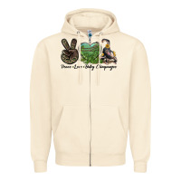 Sandshell Leopard Peace Love Baby Chimpanzee Zipper Hoodie - LillyAllenDesigns