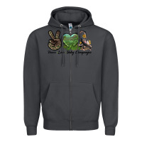 Smoke Leopard Peace Love Baby Chimpanzee Zipper Hoodie - LillyAllenDesigns