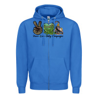 True Royal Leopard Peace Love Baby Chimpanzee Zipper Hoodie - LillyAllenDesigns