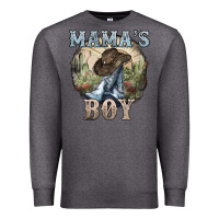 Charcoal Heather mamas boy western cowboy boots cactus Premium Sweatshirt - NancyCooperArtShop