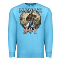 Ocean Blue mamas boy western cowboy boots cactus Premium Sweatshirt - NancyCooperArtShop