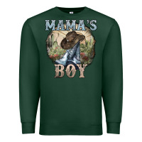 Sports Green mamas boy western cowboy boots cactus Premium Sweatshirt - NancyCooperArtShop