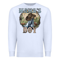 Mamas Boy Western Cowboy Boots Cactus Premium Sweatshirt | Teevron