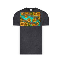 Vintage Black western sunflowers skinny metal can holder Vintage Tee - HRA Design Shop
