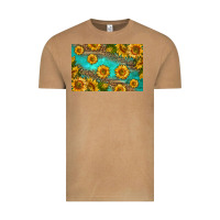Western Sunflowers Skinny Metal Can Holder Vintage Tee | Teevron