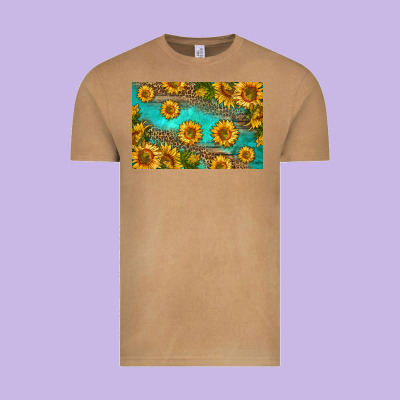 Western Sunflowers Skinny Metal Can Holder Vintage Tee Designed By Hra Design Shop