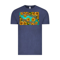 Vintage Denim western sunflowers skinny metal can holder Vintage Tee - HRA Design Shop