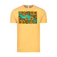Vintage Mustard western sunflowers skinny metal can holder Vintage Tee - HRA Design Shop