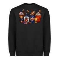 Black american football coffee cups Heavyweight Sweatshirt - Zillion Design Studio