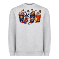 Heather Grey american football coffee cups Heavyweight Sweatshirt - Zillion Design Studio