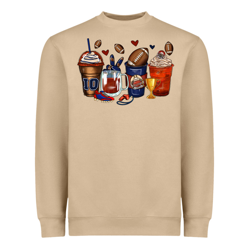 American Football Coffee Cups Heavyweight Sweatshirt by Zillion Design Studio | Teevron