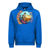 Cobalt summer time skeleton surfing Urban Hoodie - NancyCooperArtShop