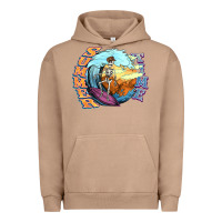 Pigment Burro summer time skeleton surfing Urban Hoodie - NancyCooperArtShop