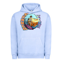 Pigment Grape Ice summer time skeleton surfing Urban Hoodie - NancyCooperArtShop