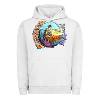 Pigment Lunar Rock summer time skeleton surfing Urban Hoodie - NancyCooperArtShop