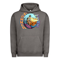 Pigment Tornado summer time skeleton surfing Urban Hoodie - NancyCooperArtShop