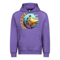 Tulip summer time skeleton surfing Urban Hoodie - NancyCooperArtShop
