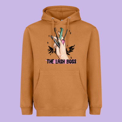 The Lash Boss Heavyweight Hoodie Designed By Maliassmallbusiness