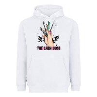 White the lash boss Heavyweight Hoodie - MaliasSmallBusiness