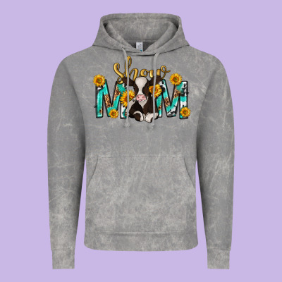 Show Mom With Cow Mothers Day Vintage Hoodie Designed By Texasbilliewilder