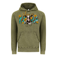 Vintage Olive show mom with cow mothers day Vintage Hoodie - texasbilliewilder
