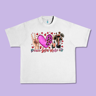 Peace Love Makeup Urban Heavy Tee Designed By Racoondesign