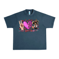 Midnight Navy peace love makeup Urban Heavy Tee - RacoonDesign
