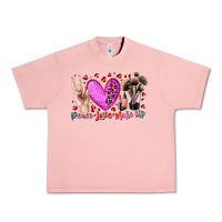 Salmon peace love makeup Urban Heavy Tee - RacoonDesign