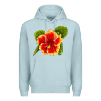 Blue Mist Hawaiian Hibiscus Flower Premium Hoodie - LillyAllenDesigns