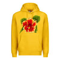 Lemon Hawaiian Hibiscus Flower Premium Hoodie - LillyAllenDesigns