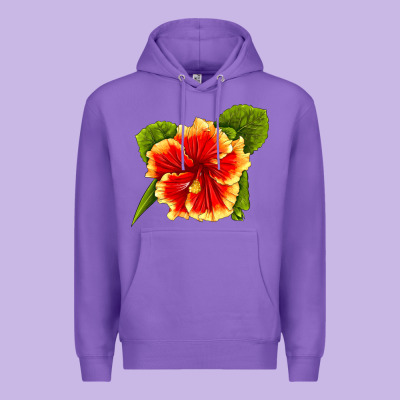 Hawaiian Hibiscus Flower Premium Hoodie Designed By Lillyallendesigns