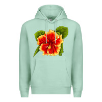 Seafoam Hawaiian Hibiscus Flower Premium Hoodie - LillyAllenDesigns