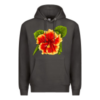 Smoke Hawaiian Hibiscus Flower Premium Hoodie - LillyAllenDesigns