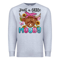 Heather Grey just a little moody Premium Sweatshirt - MaliasSmallBusiness