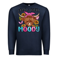 Navy just a little moody Premium Sweatshirt - MaliasSmallBusiness