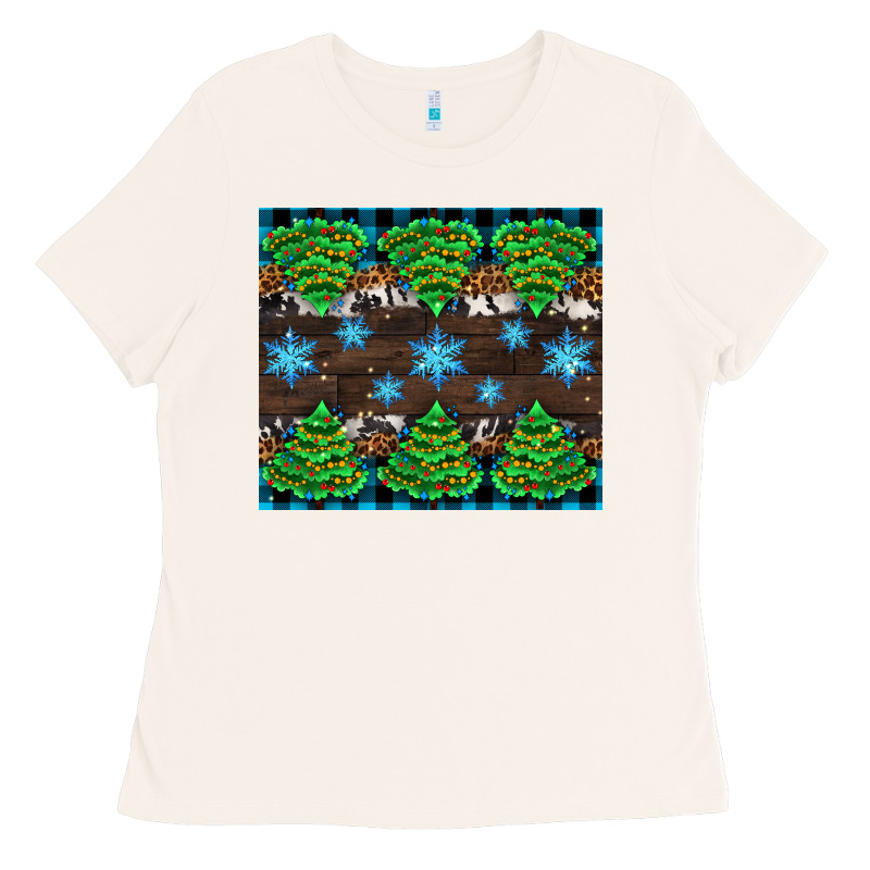Christmas Tree With Snow Ladies Tee by AdoDesignShop | Teevron