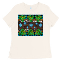 Bone Christmas tree with snow Ladies Tee - AdoDesignShop