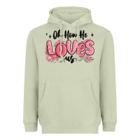 Matcha oh how he loves us Heavyweight Hoodie - MaliasSmallBusiness