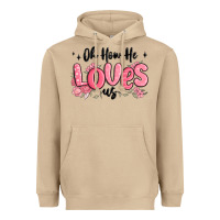 Mushroom oh how he loves us Heavyweight Hoodie - MaliasSmallBusiness