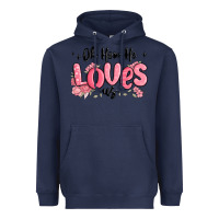 Navy oh how he loves us Heavyweight Hoodie - MaliasSmallBusiness