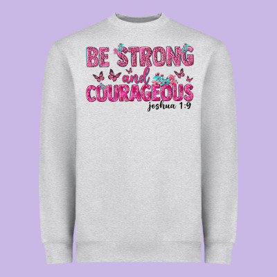 Be Strong And Courageous Heavyweight Sweatshirt Designed By Texasbilliewilder