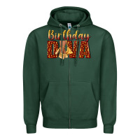 Sports Green birthday diva Zipper Hoodie - NancyCooperArtShop