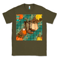 Army Green fall boot seamless pattern Classic Tee - BundleAndBundleShop
